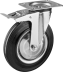 Колеса поворотные с тормозом из литой резины с металлическим диском серия ПРОФЕССИОНАЛ купить в Тюмени