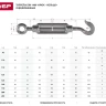 Талреп ЗУБР "ПРОФЕССИОНАЛ"  DIN 1480, крюк-кольцо, оцинкованный, кованая натяжная муфта, М24, 1 шт 4-304355-24 купить в Тюмени