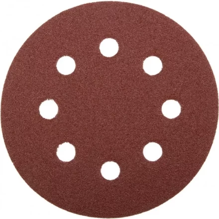 Круг шлифовальный ЗУБР &quot;МАСТЕР&quot; универсальный, из абразивной бумаги на велкро основе, 8 отверстий, Р60, 115мм, 5шт 35560-115-060 купить в Тюмени