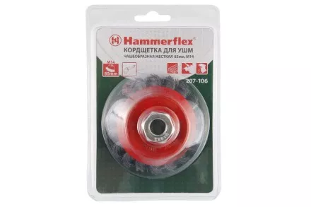 Кордщетка HAMMER чаша 85мм для УШМ витая сталь (207-106) купить в Тюмени