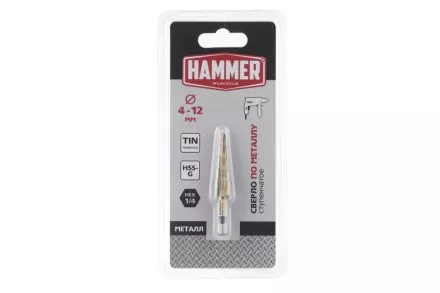 Сверло по металлу HAMMER Ф12х65мм (DR MT 4,0-12,0мм*151/101мм) купить в Тюмени