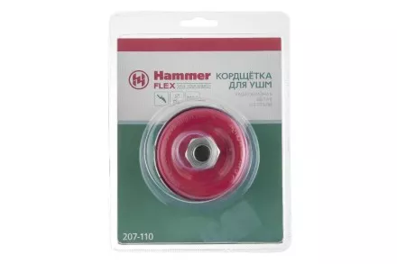 Кордщетка HAMMER чаша 75мм для УШМ витая сталь (207-110) купить в Тюмени