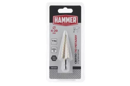 Сверло по металлу HAMMER Ф20х75мм (DR MT ST 4,0-20,0 мм*75/8мм) купить в Тюмени