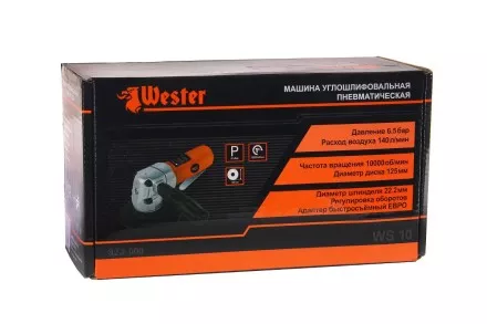 Машина углошлифовальная пневматическая WESTER WS-10 купить в Тюмени