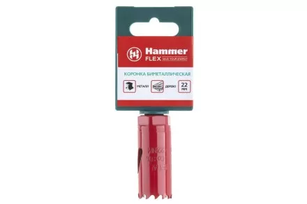 Коронка биметаллическая HAMMER Ф22х38мм 5/8&quot; BiMETALL (224-003) купить в Тюмени