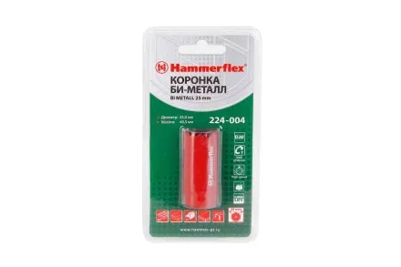 Коронка биметаллическая HAMMER Ф25х38мм 5/8&quot; BiMETALL (224-004) купить в Тюмени