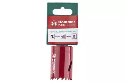 Коронка биметаллическая HAMMER Ф35х38мм 5/8&quot; BiMETALL (224-007) купить в Тюмени
