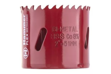 Коронка биметаллическая HAMMER Ф51х38мм 5/8&quot; BiMETALL (224-010) купить в Тюмени