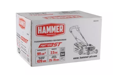 Газонокосилка бензиновая самоходная HAMMER KMT100ST купить в Тюмени