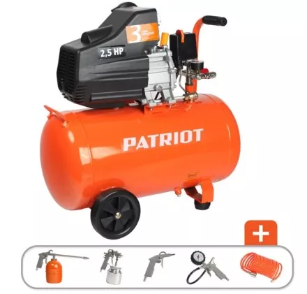 Компрессор масляный поршневой прямой привод PATRIOT EURO 50-260K набор KIT 5B купить в Тюмени