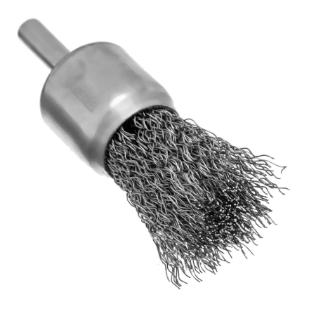 Набор щеток для дрели Denzel, 2 Плоские 50-75мм, 3 Чашки 25-50-75мм, шпилька,  нерж.вит. проволока 74493 купить в Тюмени