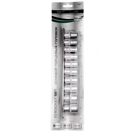 Набор универсальных торцевых головок 1/2 SpLine CrV 10 шт 10-22 мм Stels 13641 купить в Тюмени