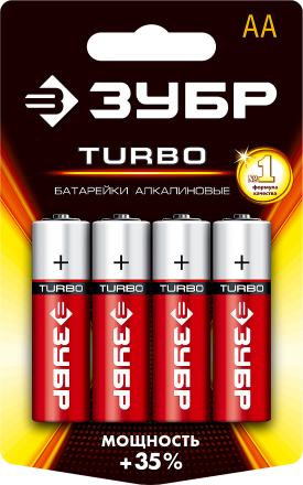 Батарейки TURBO алкалиновые AA 15В серия Без серии купить в Тюмени