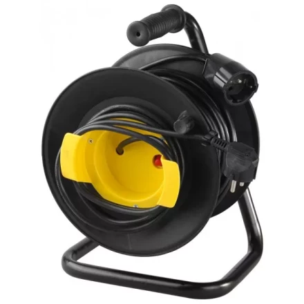 Удлинитель электрический с заземлением на катушке, евро, 1 гнезда, 30м, СВЕТОЗАР SV-55079-30 купить в Тюмени