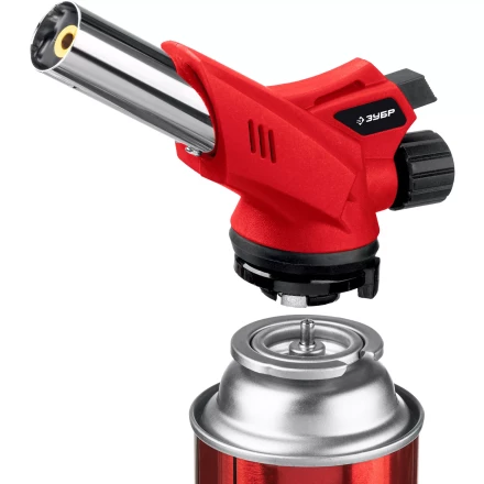 ЗУБР ГМ-350, 1300°C, газовая горелка с пьезоподжигом на баллон с цанговым соединением (55553) купить в Тюмени