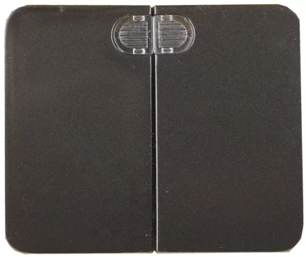 Выключатель СВЕТОЗАР &quot;ГАММА&quot; с подсветкой, двухклавишный, без вставки и рамки, цвет темно-серый металлик, 10A/~250B SV-54135-DM купить в Тюмени