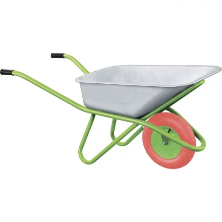 Тачка садово-строительная с PU колесом грузоподъемность 180 кг объем 90 л СИБРТЕХ 689685 купить в Тюмени