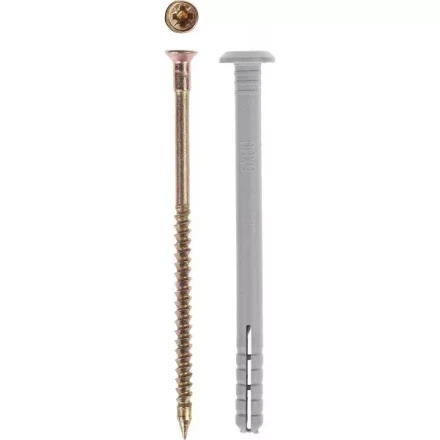 Дюбель-гвоздь ЗУБР &quot;МАСТЕР&quot; полипропиленовый, грибовидный бортик, 6 x 80 мм, 70 шт 4-301355-06-080 купить в Тюмени