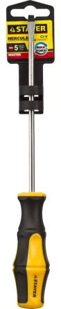 Отвертка STAYER &quot;MASTER&quot; &quot;HERCULES&quot;, Сr-V, противоскользящая рукоятка, SL5,0x150мм 25051-05-15_z02 купить в Тюмени
