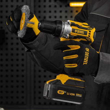 Щетка для дрели Denzel 100 мм, плоская, со шпилькой, нержавеющая витая проволока, 744793 купить в Тюмени