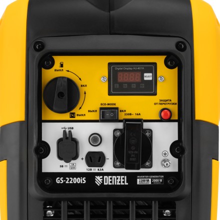 Генератор инверторный DENZEL GS-2200iS, 2,2 кВт, 230 В, закрытый корпус, ручной старт купить в Тюмени