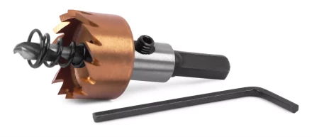 HSS-TiN коронка MESSER  25мм с центр. сверлом и толкающей пружиной для  лист. материала  до 2 мм ц/х купить в Тюмени