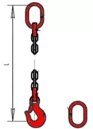 Строп цепной одноветвевой 1СЦ 1 т  L=2 м  8 кл купить в Тюмени