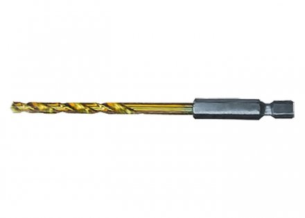 Сверло по металлу 3 мм HSS нитридтитановое покрытие 6-гранный хвостовик MATRIX 717302 купить в Тюмени