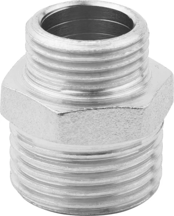 Бочонок ЗУБР &quot;ЭКСПЕРТ&quot; переходной, никелированная латунь, 1/2&quot;-3/8&quot; 51243-1/2-3/8 купить в Тюмени