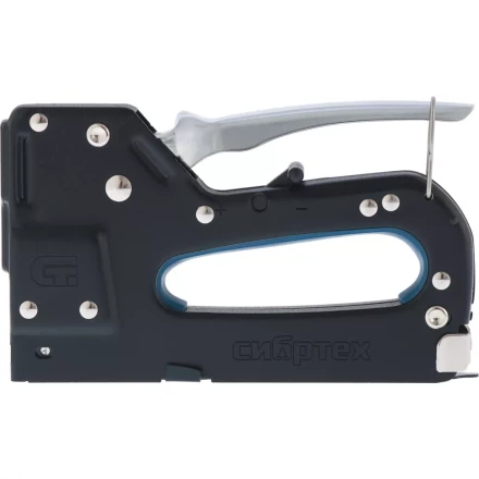 Степлер мебельный металлический регулируемый тип скобы 53, 4-14 мм СИБРТЕХ 40101 купить в Тюмени