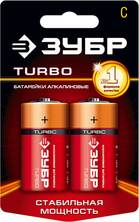 Батарейки TURBO алкалиновые C 15В серия Без серии купить в Тюмени