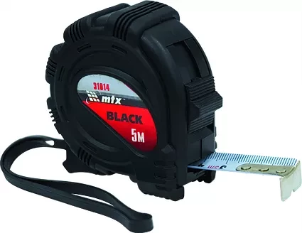Рулетка Black 3 м х 16 мм обрезиненный корпус  MATRIX 31013 купить в Тюмени