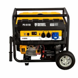 Генератор бензиновый PS 55 EA, 5.5 кВт, 230 В, 25 л, коннектор автоматики 5 PIN, электростартер Denzel 9468743