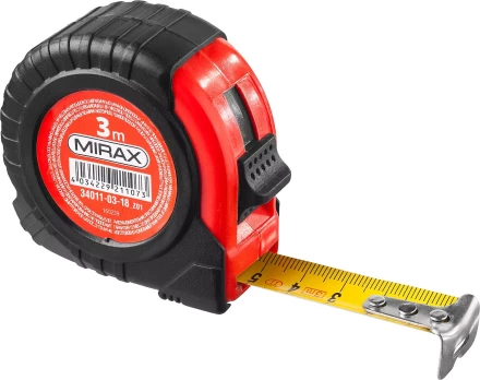 Рулетка MIRAX, обрезиненный пластиковый корпус, 3м/18мм 34011-03-18_z01 купить в Тюмени