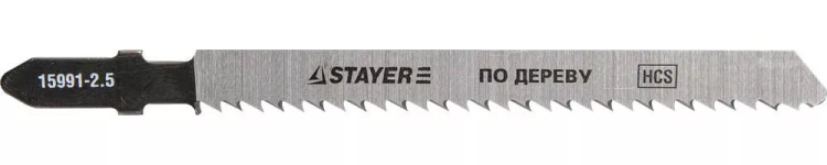 Полотна STAYER "PROFI", T101BR, для эл/лобзика, HCS, по дереву, фанере, ламинату, обратн. рез, EU-хвост., шаг 2,5мм, 75мм, 2шт 15991-2.5_z01 купить в Тюмени