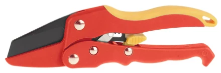 Секатор GRINDA двухкомпонентные,нейлоновые,фибергласс ручки,храповый механизм,прямые лезвия с упорной наковальней,205мм 8-423317_z01 купить в Тюмени