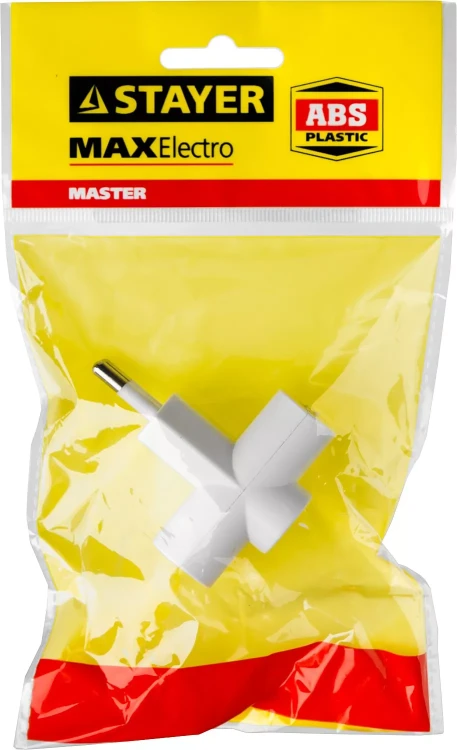 Разветвитель электрический MAXElectro, STAYER 55090-3, 3 гнезда, 6А/220В 55090-3 купить в Тюмени