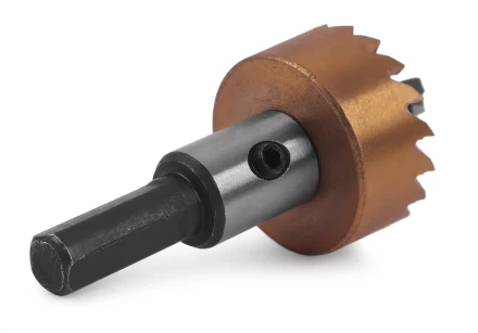 HSS-TiN коронка MESSER  26мм с центр. сверлом и толкающей пружиной для  лист. материала  до 2 мм ц/х купить в Тюмени