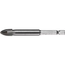 Сверло по кафелю, керамике, стеклу, с четырьмя режущими лезвиями, шестигранный хвостовик, 12 мм, STAYER "PROFESSIONAL" 2985-12 2985-12_z01