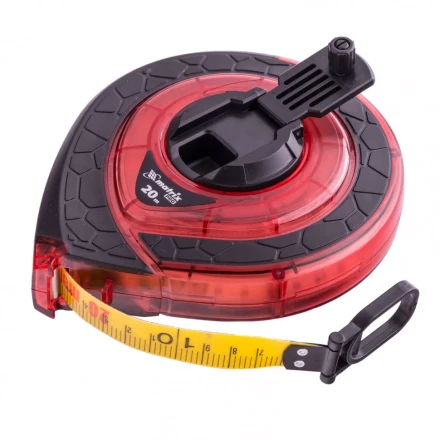 Рулетка геодезическая 20 м х 15 мм закрытый корпус фибергласовая лента двусторонняя шкала Pro Matrix 31270 купить в Тюмени