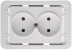 Розетка СВЕТОЗАР &quot;ГАММА&quot; двойная, цвет белый, 16А/~250В SV-54102-W купить в Тюмени
