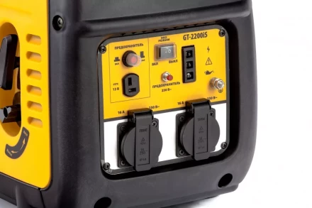 Генератор инверторный GT-2200iS, 2.2 кВт, 230 В, бак 4 л, закрытый корпус, ручной старт Denzel 94702 купить в Тюмени