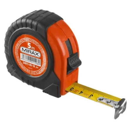 Рулетка MIRAX, обрезиненный пластиковый корпус, 5м/18мм 34011-05-18_z01 купить в Тюмени