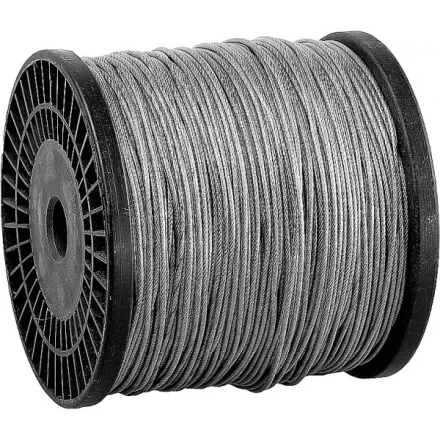 Трос стальной ЗУБР &quot;ПРОФЕССИОНАЛ&quot;, оцинкованный, DIN 3055, в оплетке ПВХ, d=6/8 мм, L=100 м 4-304120-06-08 купить в Тюмени