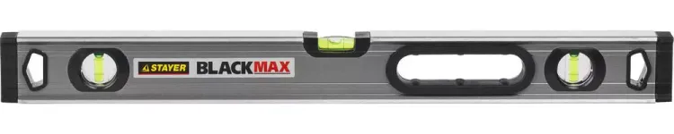 Уровень STAYER "PROFESSIONAL" "BlackMax" коробчатый усиленный с ручками, утолщенный особопроч профиль, 0,5мм/м, 3 ампулы, 60см 3475-060 купить в Тюмени