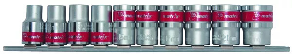 Набор торцевых головок 1/4" 6-ти гр. CrV 10шт. 4-13мм Matrix 13559 купить в Тюмени