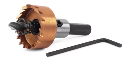 HSS-TiN коронка MESSER  27мм с центр. сверлом и толкающей пружиной для  лист. материала  до 2 мм ц/х купить в Тюмени