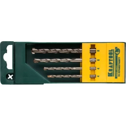 Набор KRAFTOOL "EXPERT" Сверла по керамограниту, цилиндрический хвостовик, в боксе, 4шт 29170-H4 купить в Тюмени