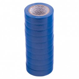 Набор изолент ПВХ 15 мм х 10 м синяя в упаковке 10 шт 150 мкм Matrix 88784