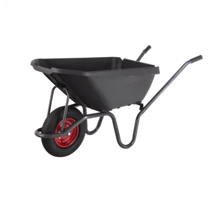 Тачка садово-строительная с пластиковым корытом грузоподъемность 175 кг объем 90 л Сибртех 68919 купить в Тюмени